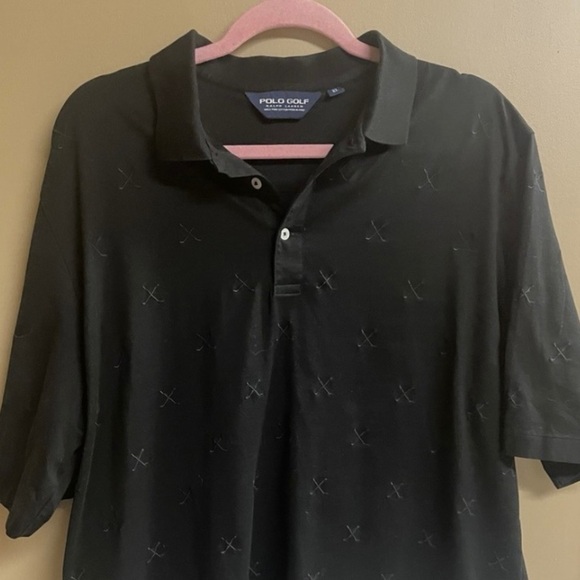 Ralph Lauren Other - Ralph Lauren Black Polo with Subtle Pattern Golf Shirt